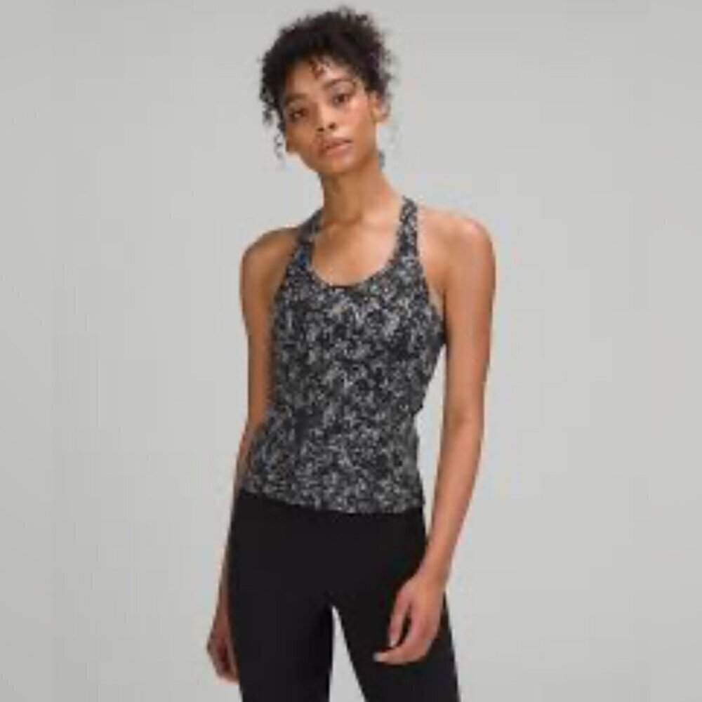 Lululemon Cool Racerback Tank Top Short Length Blossom Overlay Starlight Multi 2